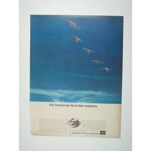 Airesearch TPE 331 Turboprop Aircraft Print AD 1967 Aviation Decor